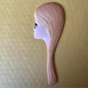 Vintage 70s Dawn Doll Plastic Cameo Handheld Hand Mirror Durham Industries 7x3